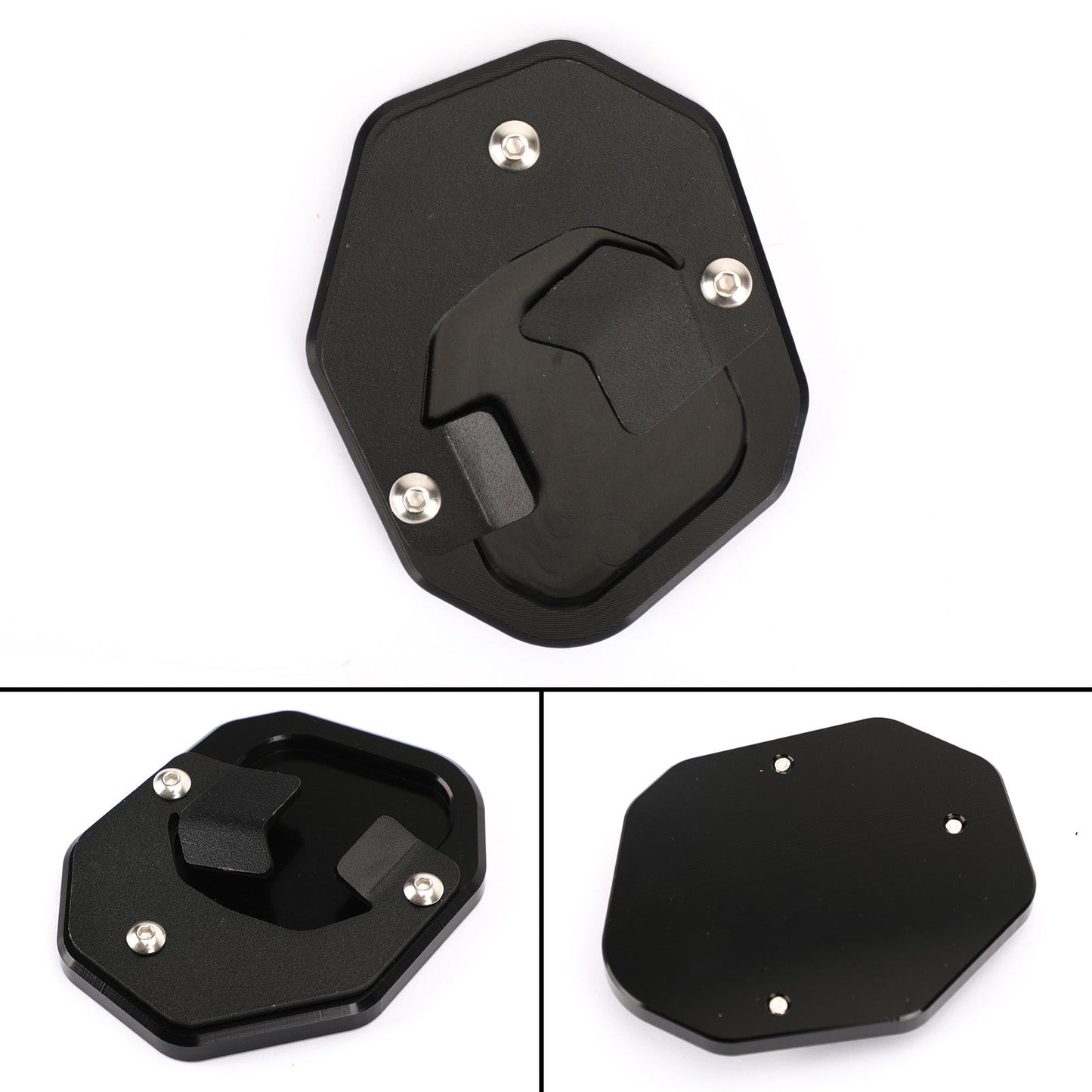 Motorcycle Kickstand Enlarge Plate Pad fit for Yamaha Tenere 700 2019-2020 Black