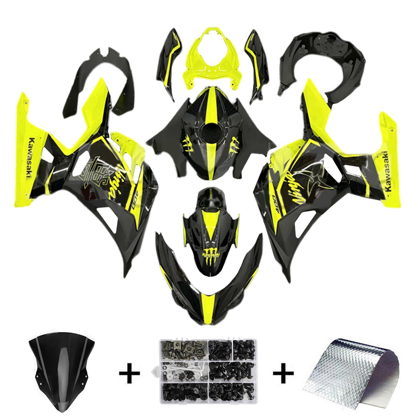 2018-2023=4 Kawasaki EX400 Ninja400 Fairing Kit Bodywork Plastic ABS