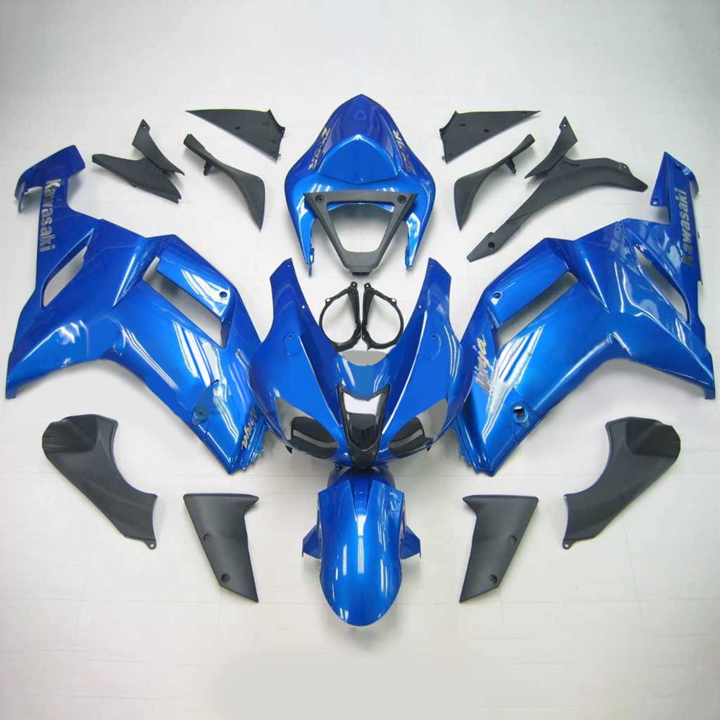 2007-2008 Kawasaki ZX6R 636 Amotopart Injection Fairing Kit Bodywork Plastic ABS #106