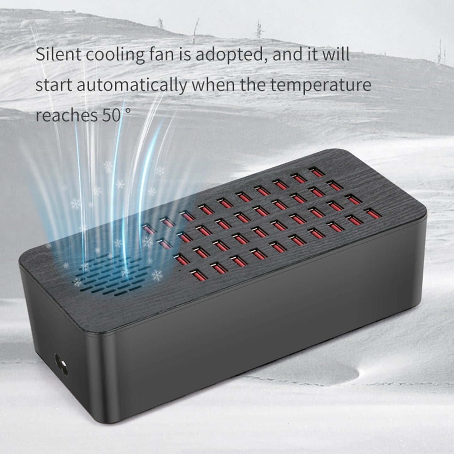 200W 40 Port USB Charging Station Cell Phone Charger for iphone Samsung UK Plug