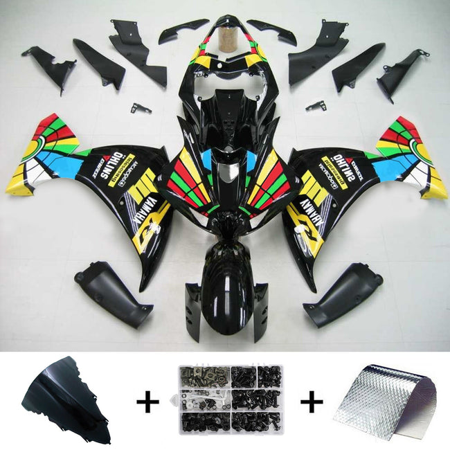 2012-2014 Yamaha YZF 1000 R1 Amotopart Injection Fairing Kit Bodywork Plastic ABS #115