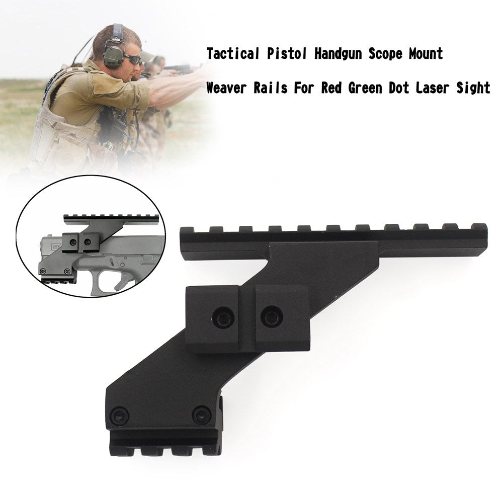 Tactical Pistol Handgun Scope Mount Weaver Rails For Red Green Dot Laser Sight