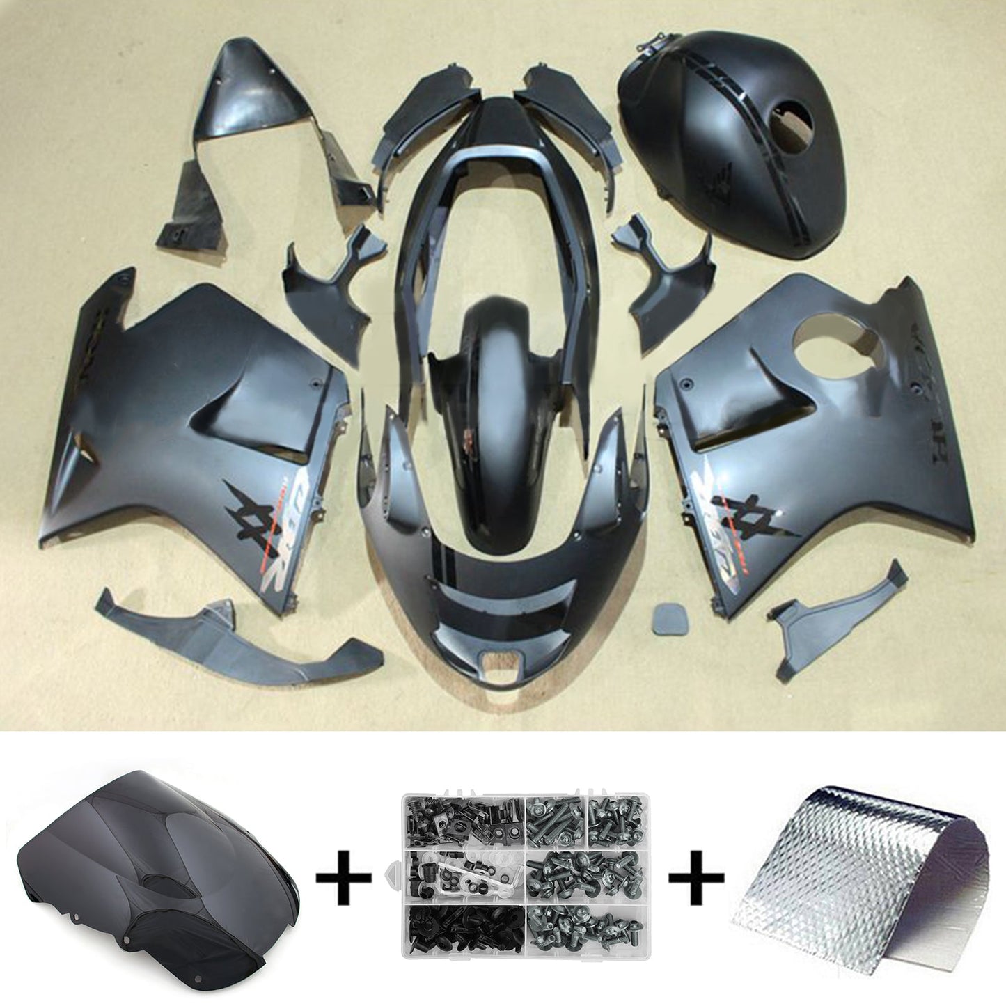 1996-2007 Honda CBR1100XX SuperBlackBird Injection Fairing Kit Bodywork ABS#129