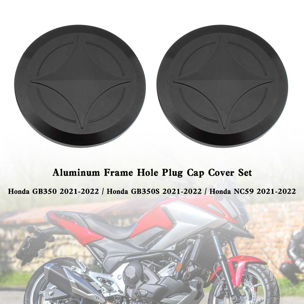 Aluminum Frame Hole Plug Cap Cover Set For Honda GB350 NC59 CB350 21-22 Black