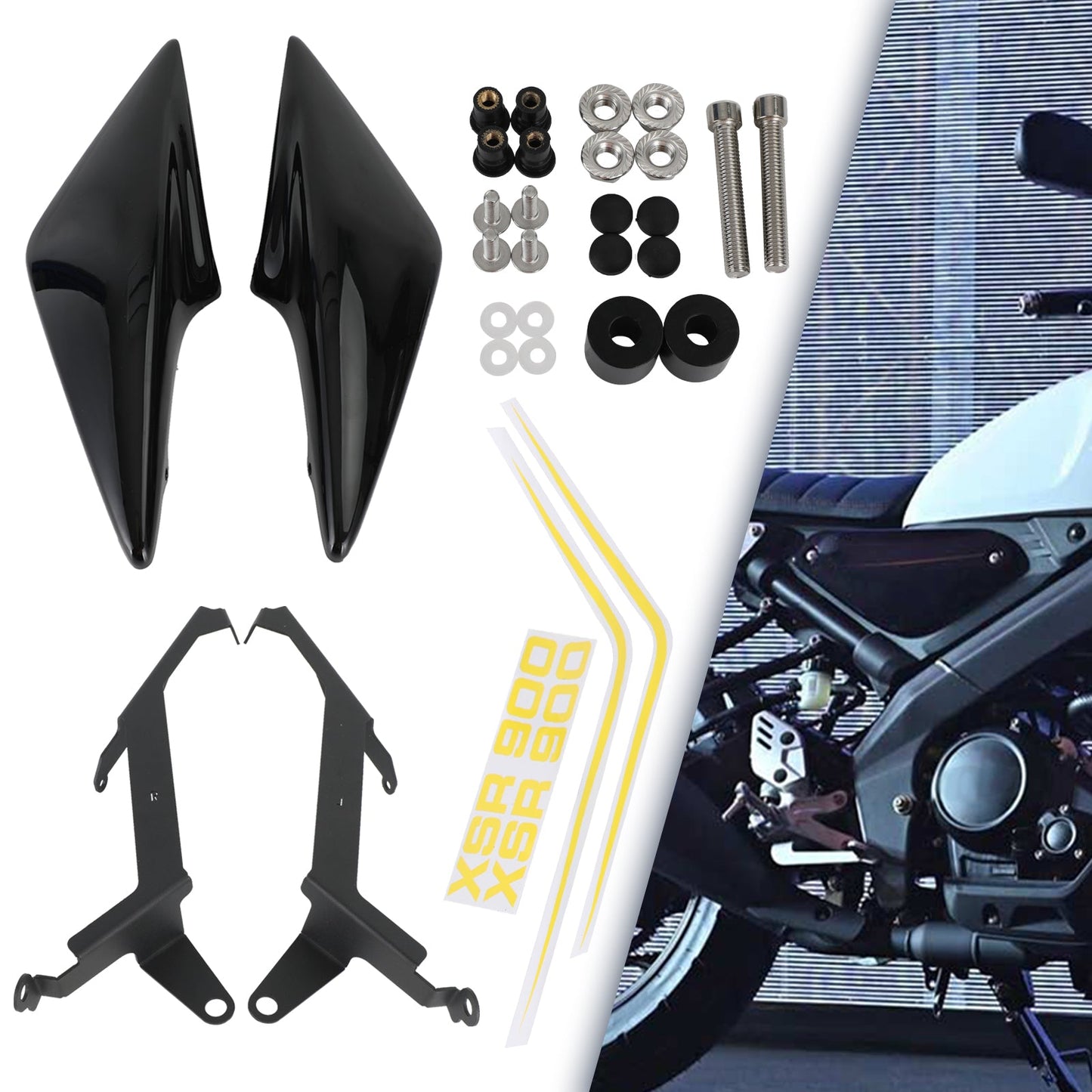 Tail Side Driver Seat Frame Cover Fairing For Yamaha XSR 900 2016-2021 Black