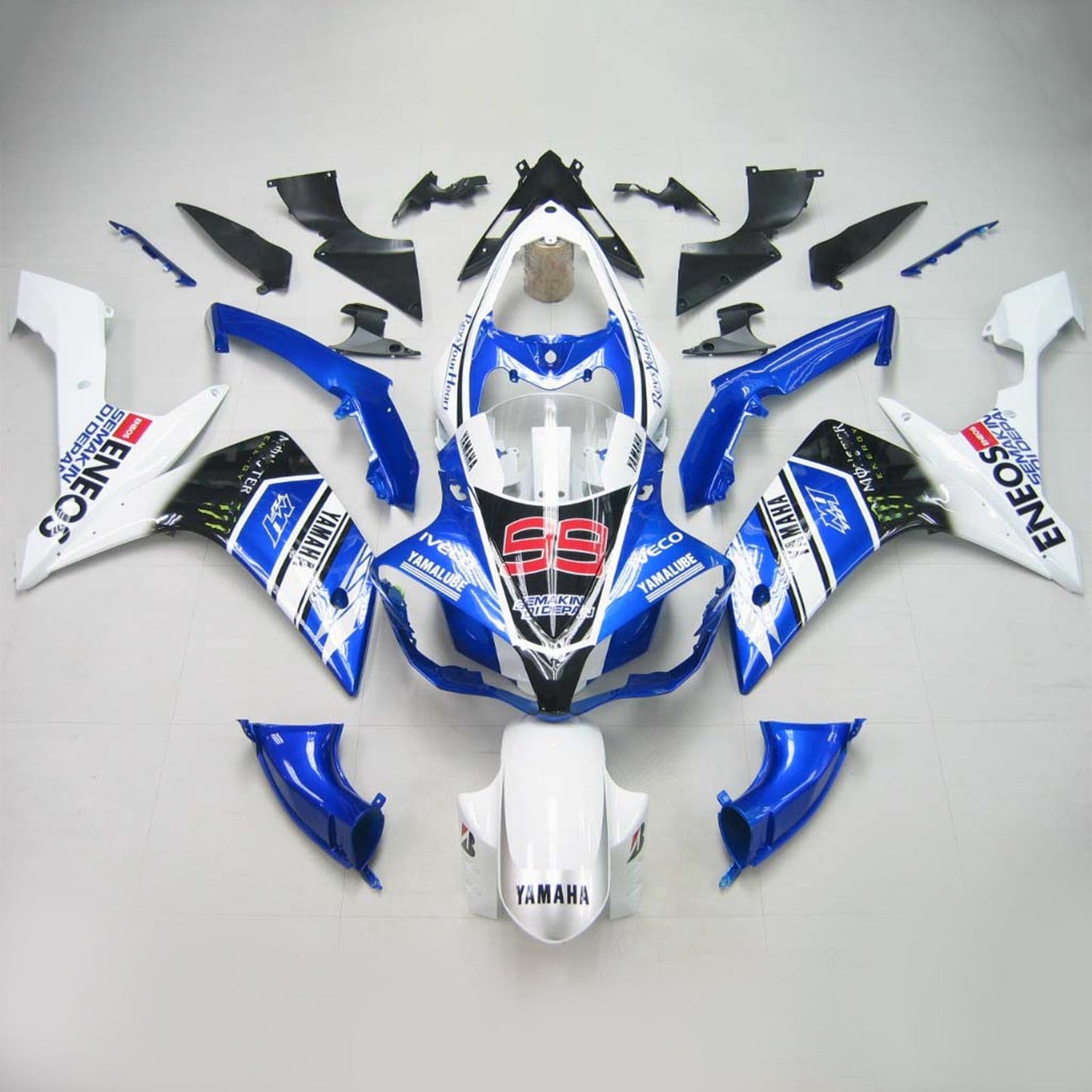 2007-2008 Yamaha YZF 1000 R1 Injection Fairing Kit Bodywork Plastic ABS #105