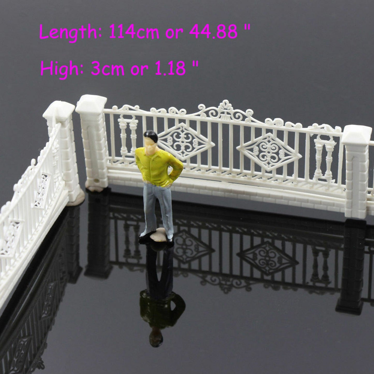 44.88" Detachable Fences for Model Train Railway 3x23cm 1:87 HO OO scale
