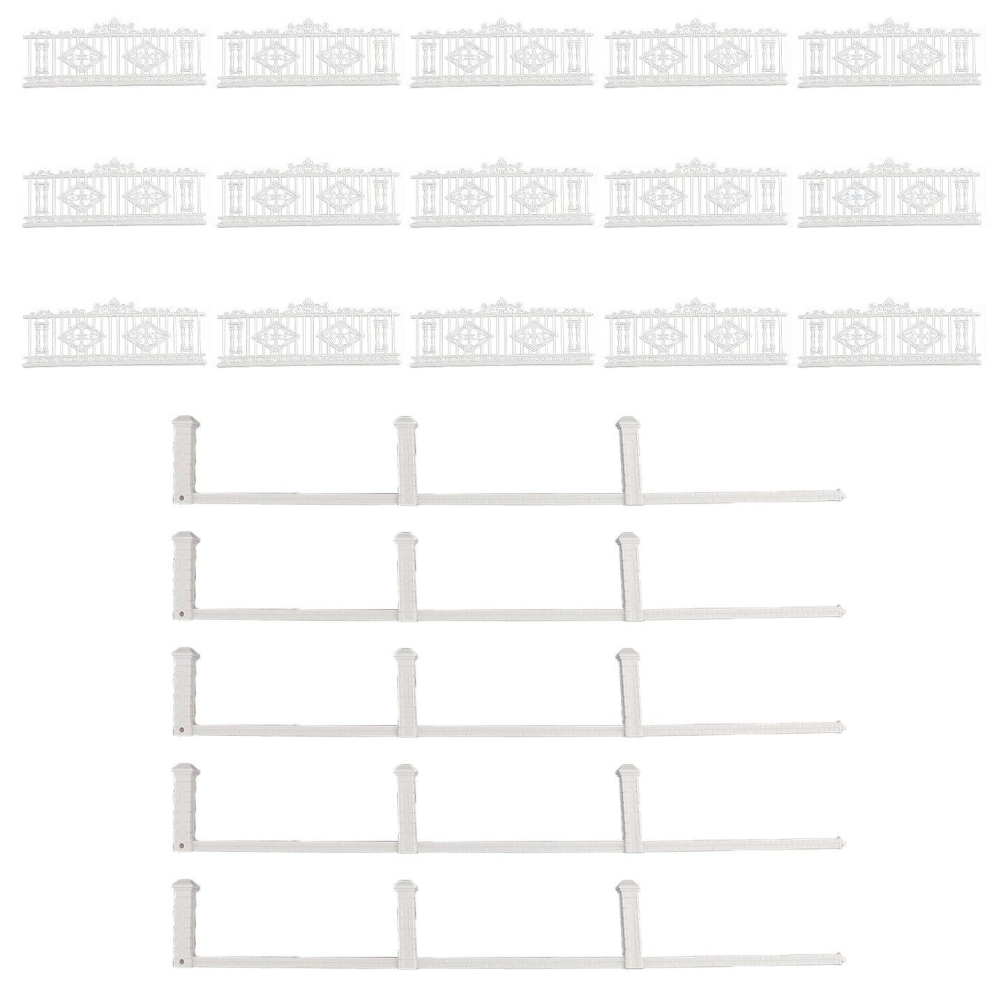 44.88" Detachable Fences for Model Train Railway 3x23cm 1:87 HO OO scale