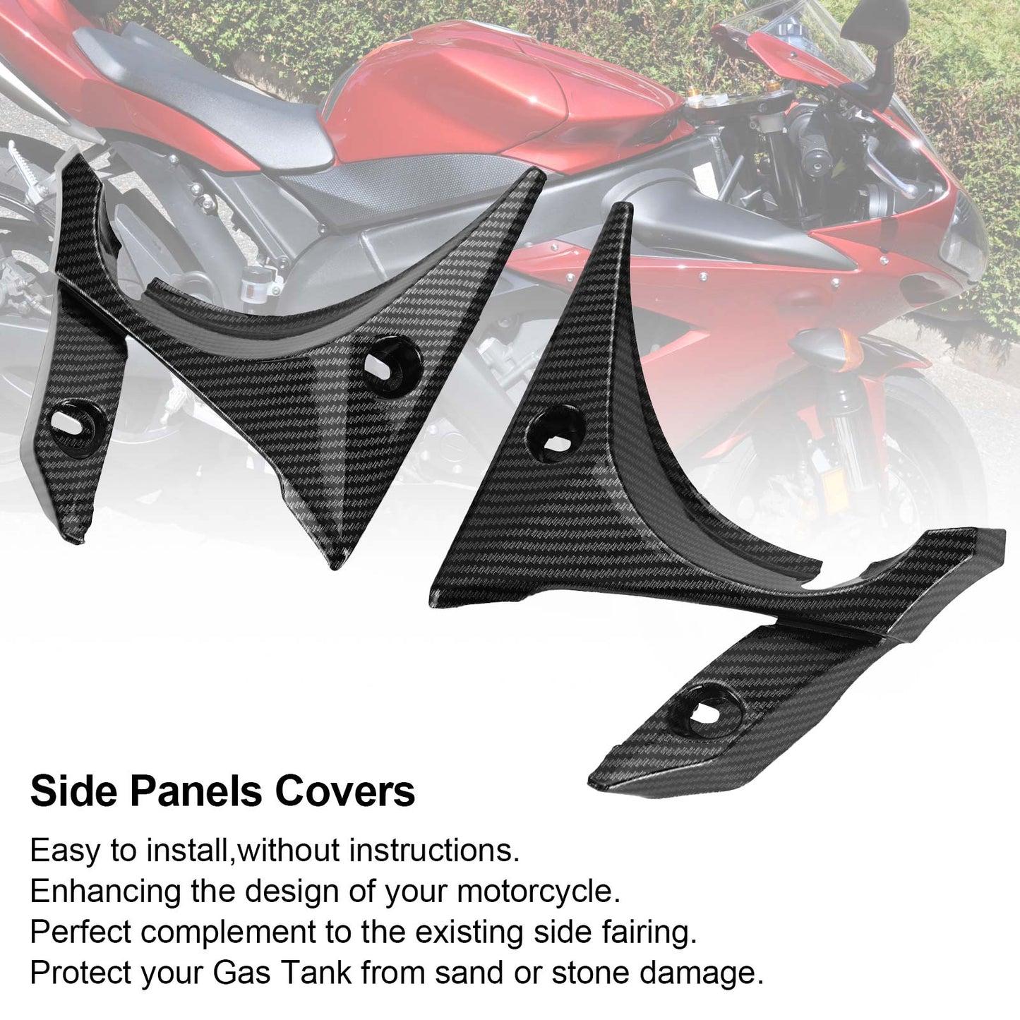 Inner Side Trim Panel Cover Fairing Cowl for Yamaha YZF R1 2004-2006 Carbon
