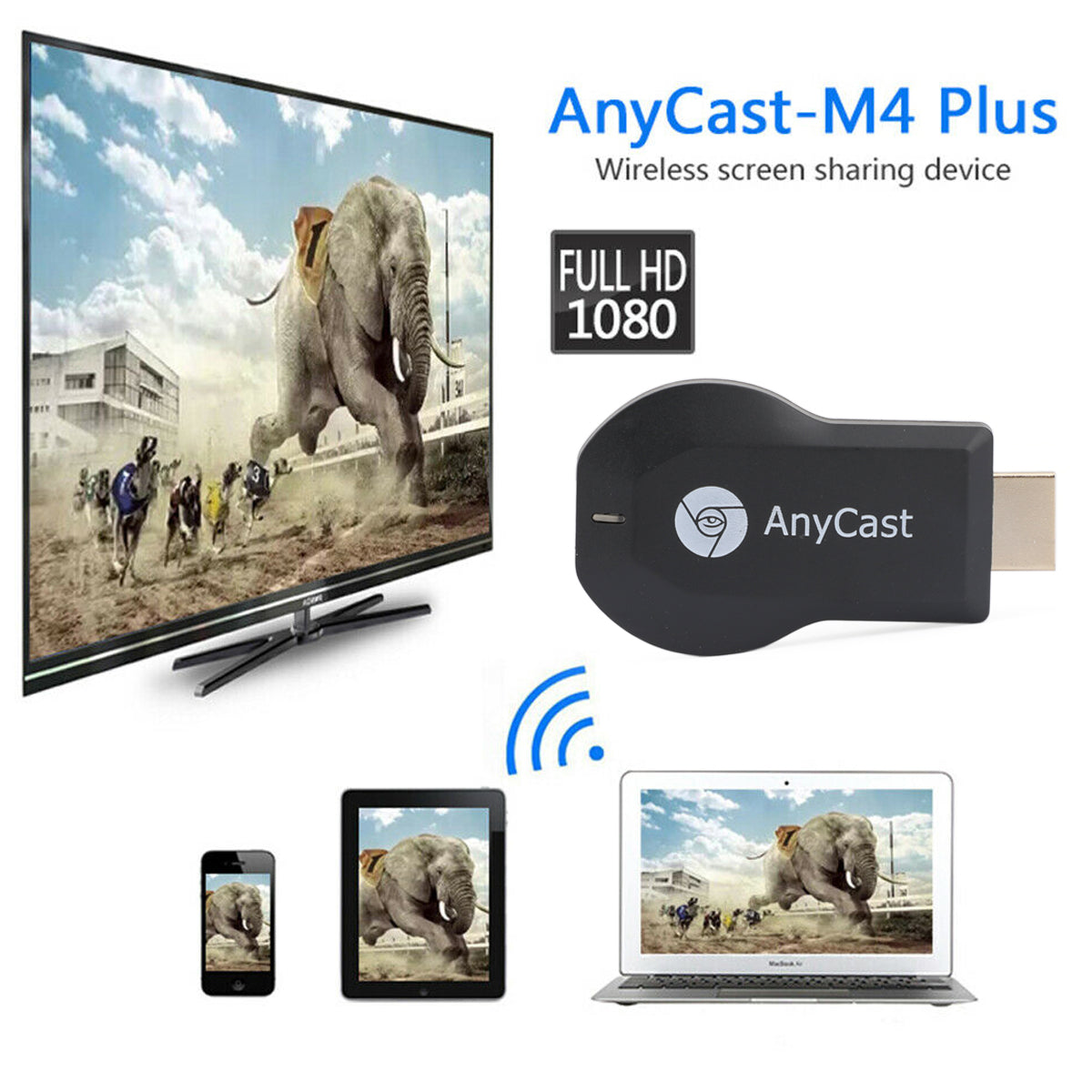 4K M4+ Air Play HD TV Stick WIFI Display Receiver Dongle Streamer