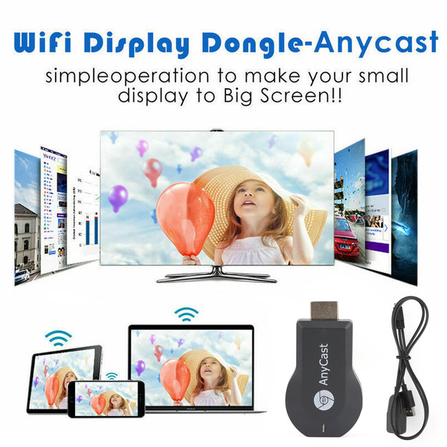 4K M4+ Air Play HD TV Stick WIFI Display Receiver Dongle Streamer
