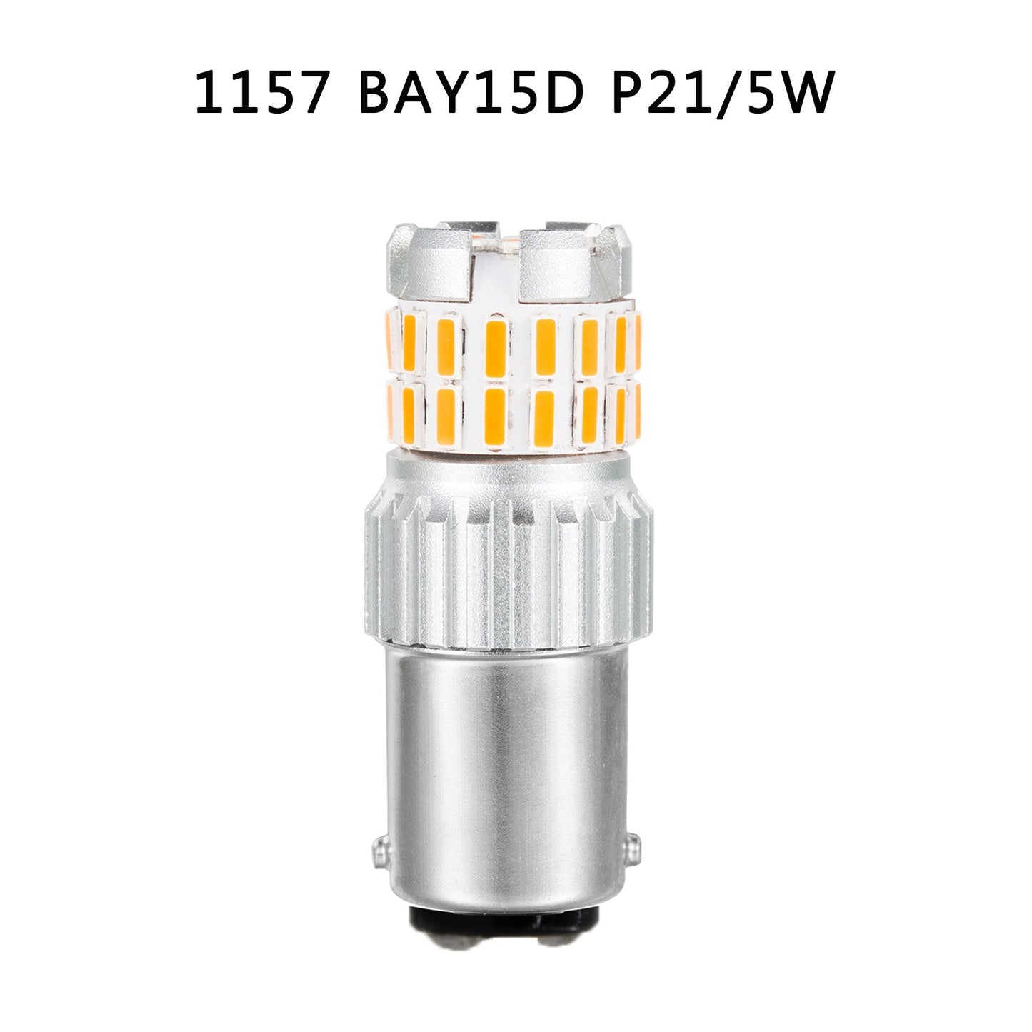 1156 BAU15S PY21W LED Brake Reverse Light Bulb Canbus Error Free 6500K Yellow