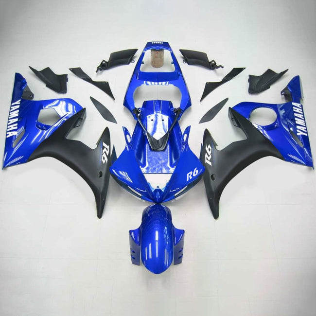 2005 Yamaha YZF 600 R6 Amotopart Injection Fairing Kit Bodywork Plastic ABS #110