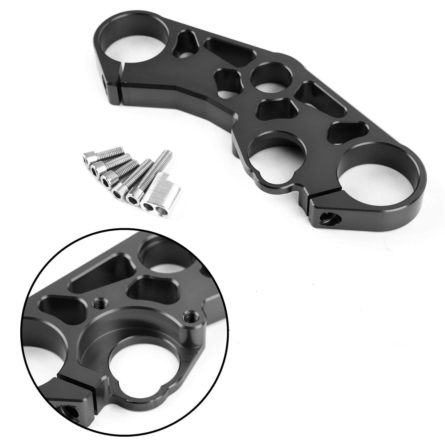 Lowering Triple Tree Front Upper Top Clamp for SUZUKI GSXR 600 750 1000 Black