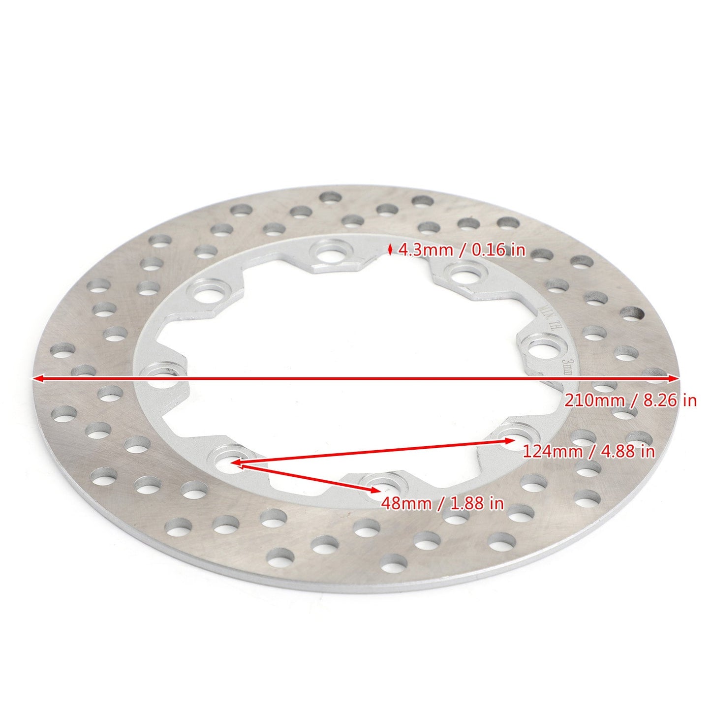 Rear Brake Disc Rotor for Kawasaki SUPER SHERPA KL250 KJ250 KMX125 KM200 86-10