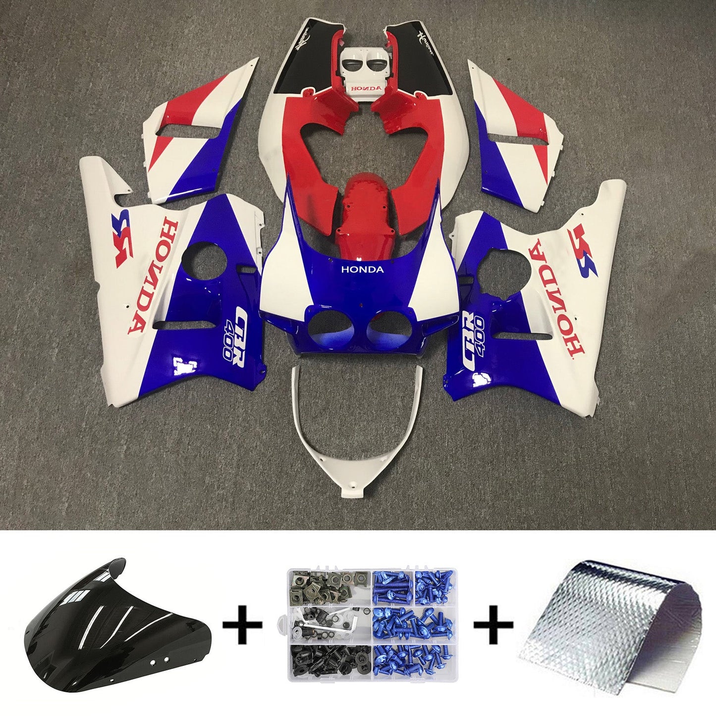 1987-1989 Honda CBR400RR NC23 Fairing Kit Bodywork Plastic ABS