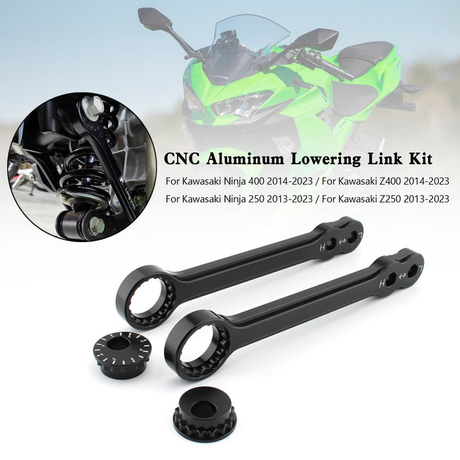 Kawasaki Ninja 400 250 Z400 Z250 13-23 CNC Aluminum Lowering Link Kit 40mm