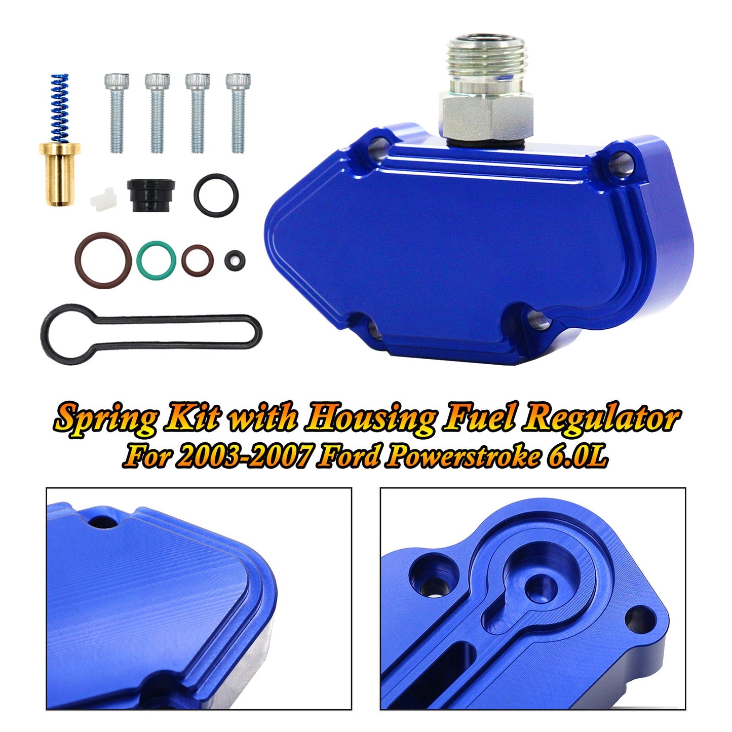 Ford Powerstroke 6.0L 2003-2007 Blue Spring Kit with Housing Fuel Regulator