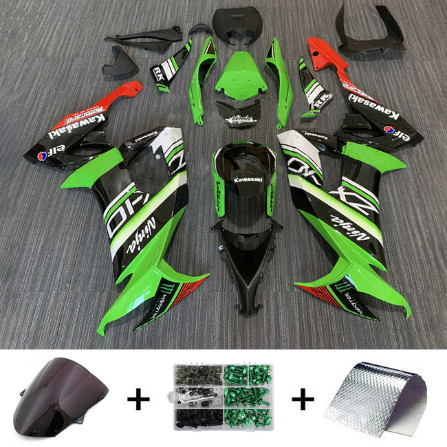 2008-2010 Kawasaki ZX10R Injection Fairing Kit Bodywork Plastic ABS#141