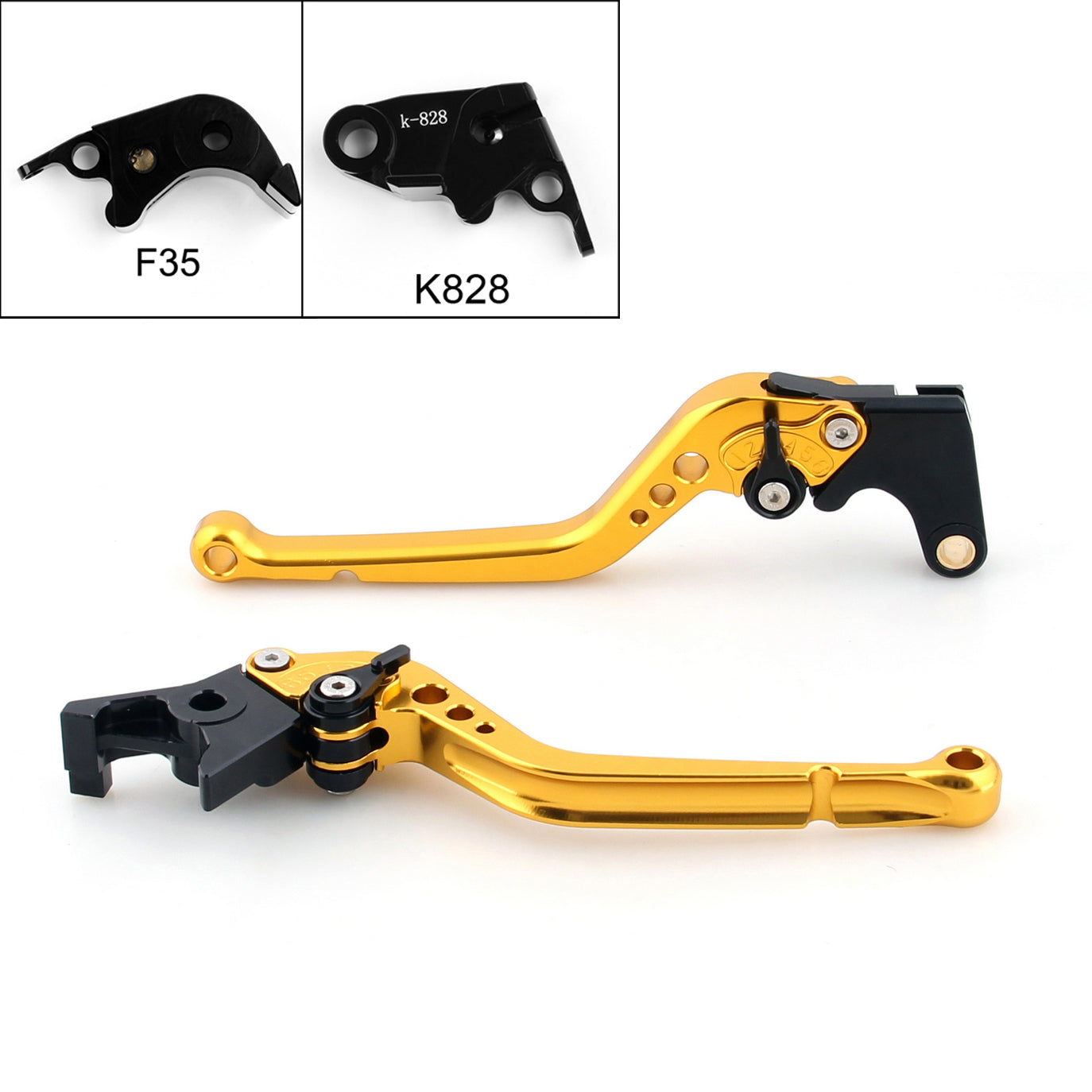 Long Brake Clutch Levers For Kawasaki ZX636R / ZX6RR 2005-2006 Black