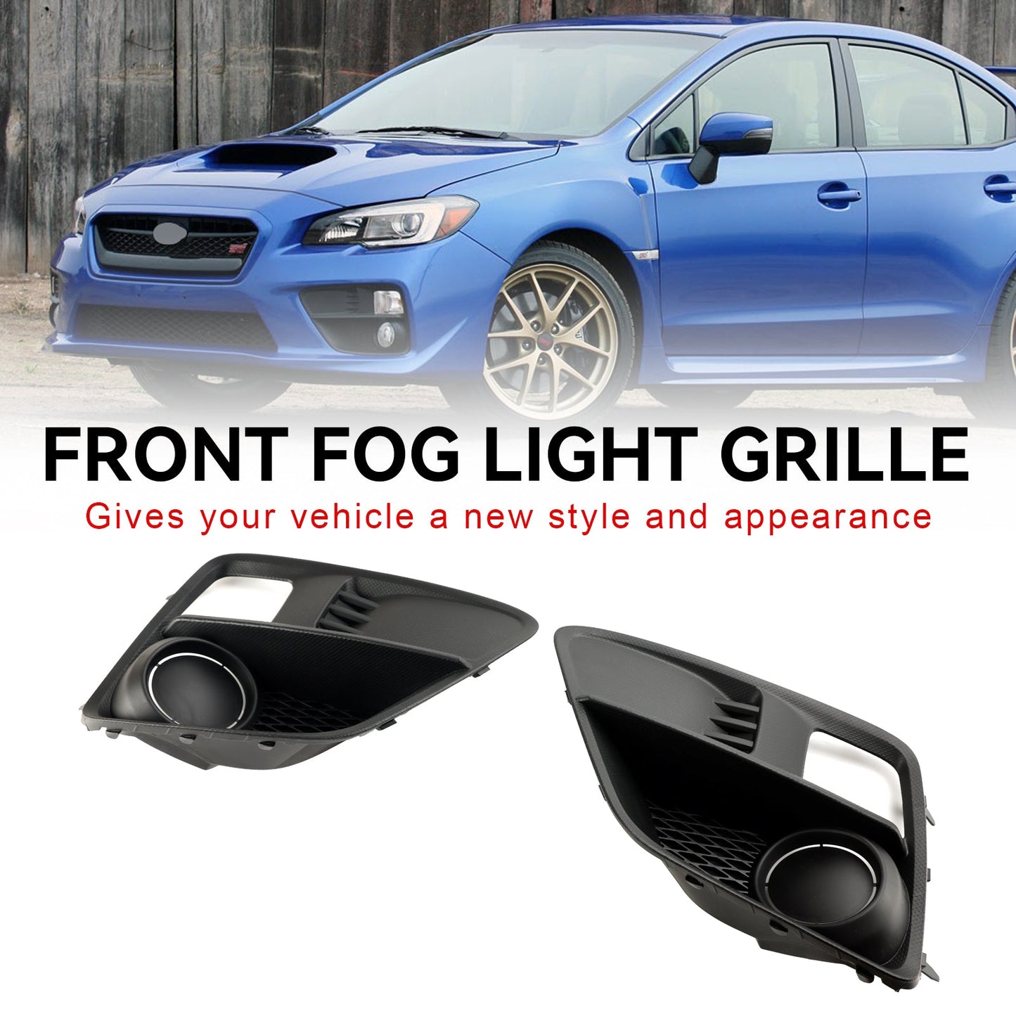 Subaru WRX & STi 2015-2017 2PCS Front Fog Light Cover Bezel Grill Grille
