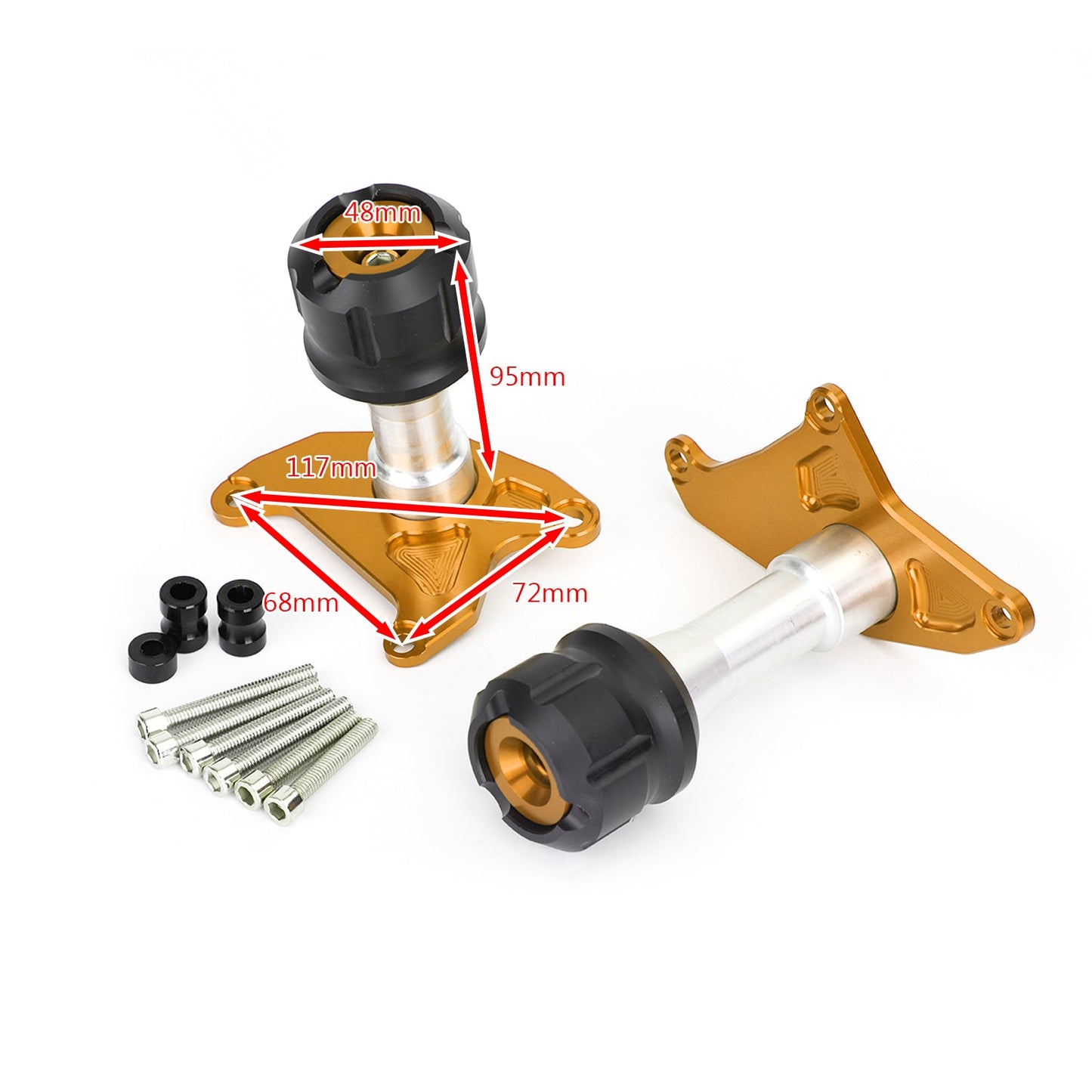 CNC Black Motorcycle Frame Slider Anti Crash for Honda MSX125 SF Grom 2013-2019
