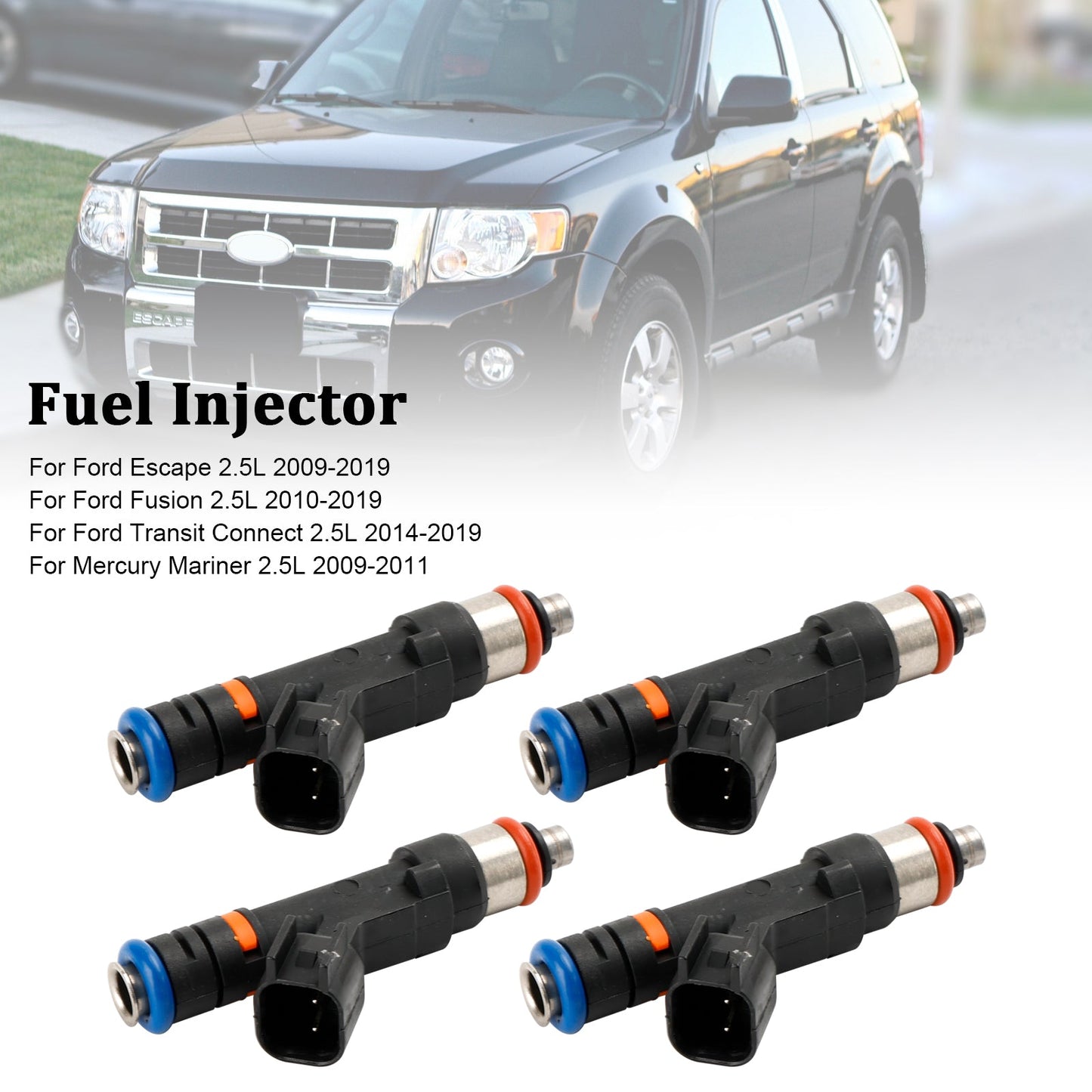 4PCS Fuel Injector 0280158162 Fit Ford Escape Fusion Fit Mercury Mariner 2.5 l4