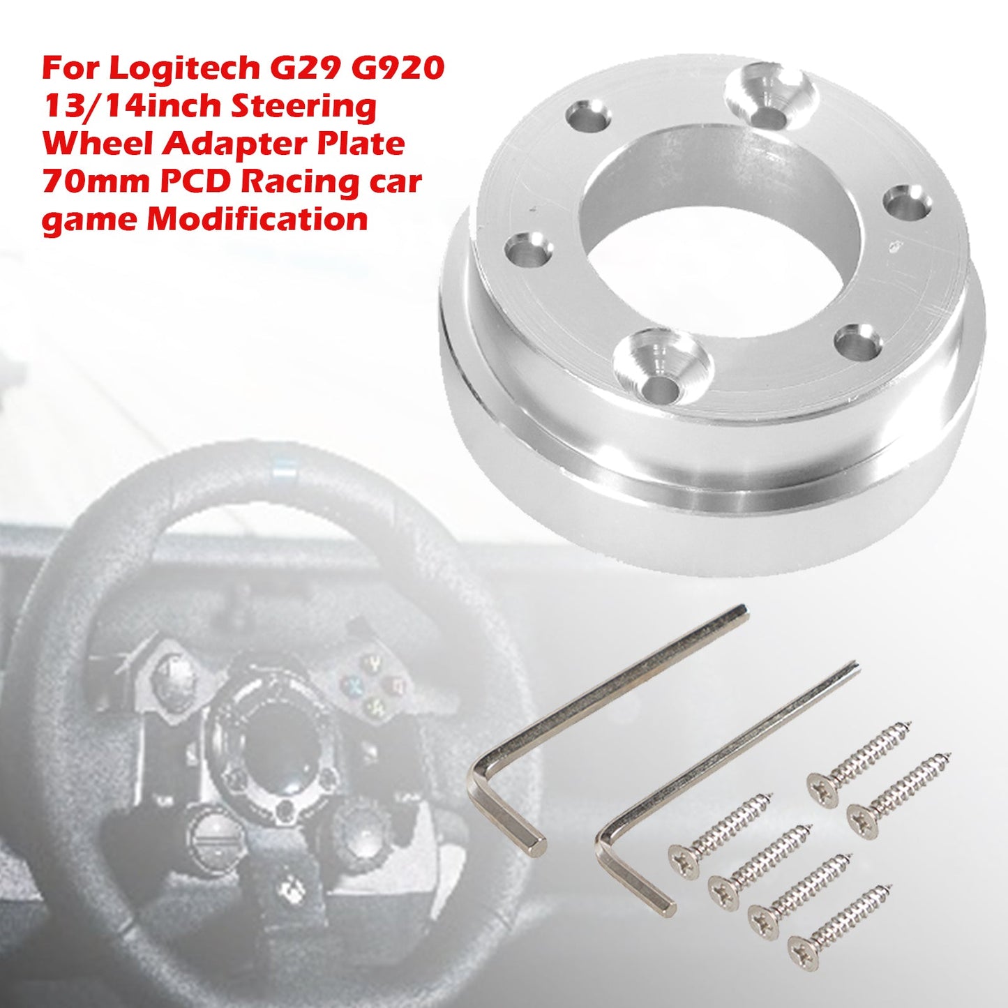 70MM Steering Wheel Adapter Plate For Logitech G29 G920 13/14inch Steering Wheel