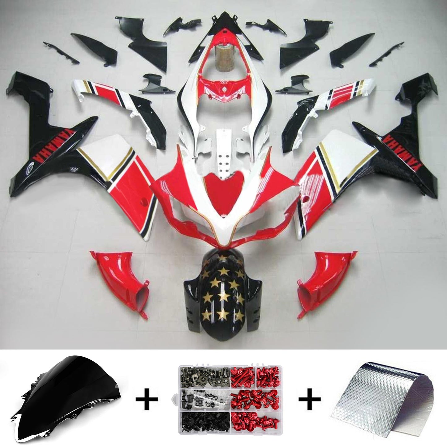 2007-2008 Yamaha YZF 1000 R1 Injection Fairing Kit Bodywork Plastic ABS #108