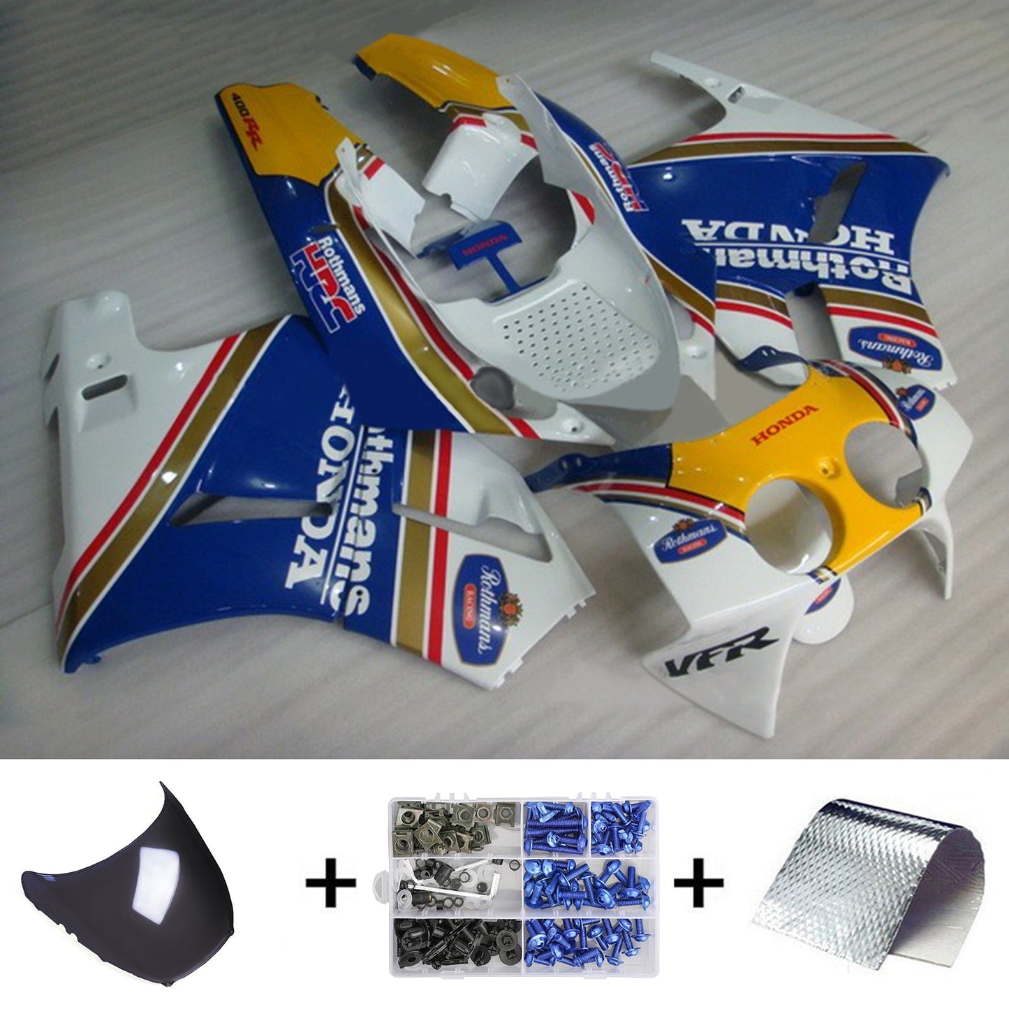 1988-1992 Honda VFR400R NC30 Amotopart Injection Fairing Kit Bodywork Plastic ABS #103