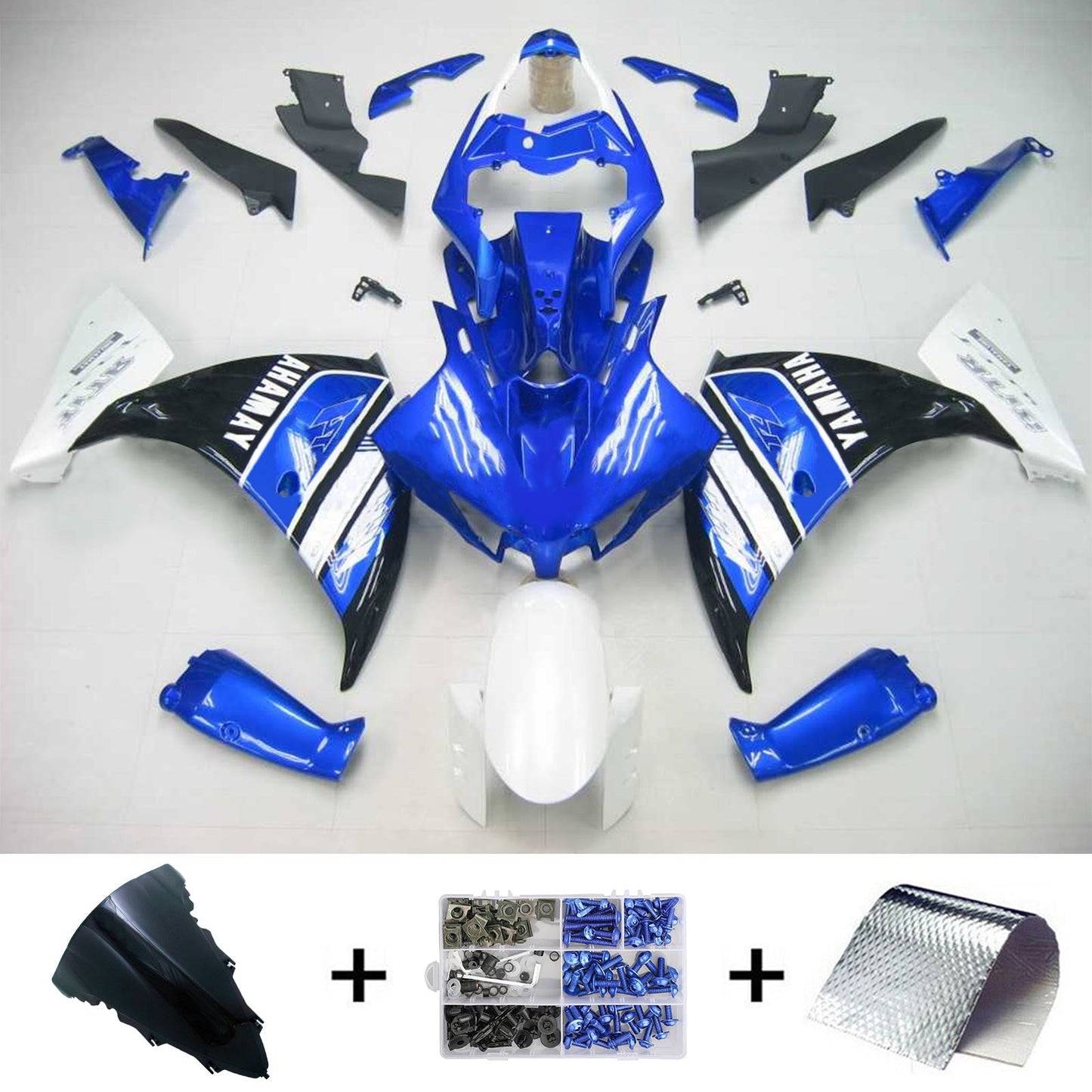 2012-2014 Yamaha YZF 1000 R1 Amotopart Injection Fairing Kit Bodywork Plastic ABS #106