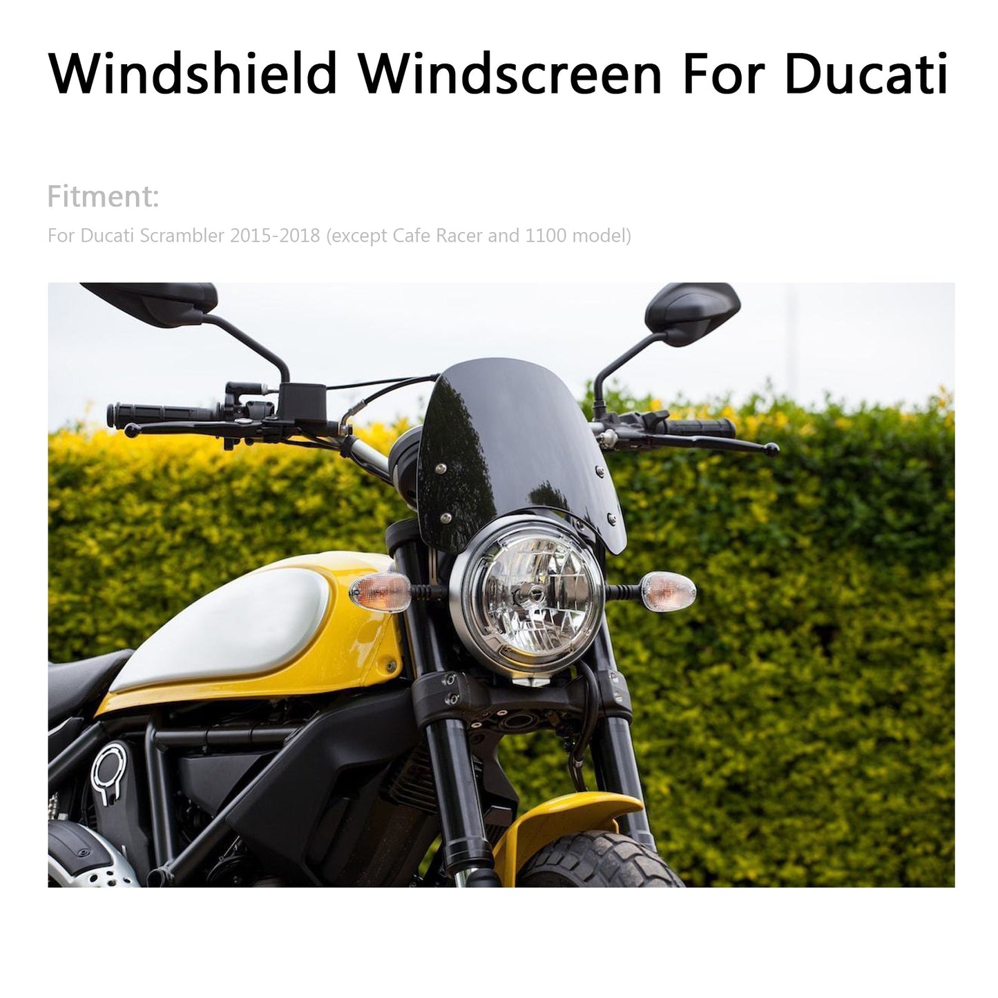 Windshield Windscreen Wind Defector protection For 15-2018 Ducati Scrambler