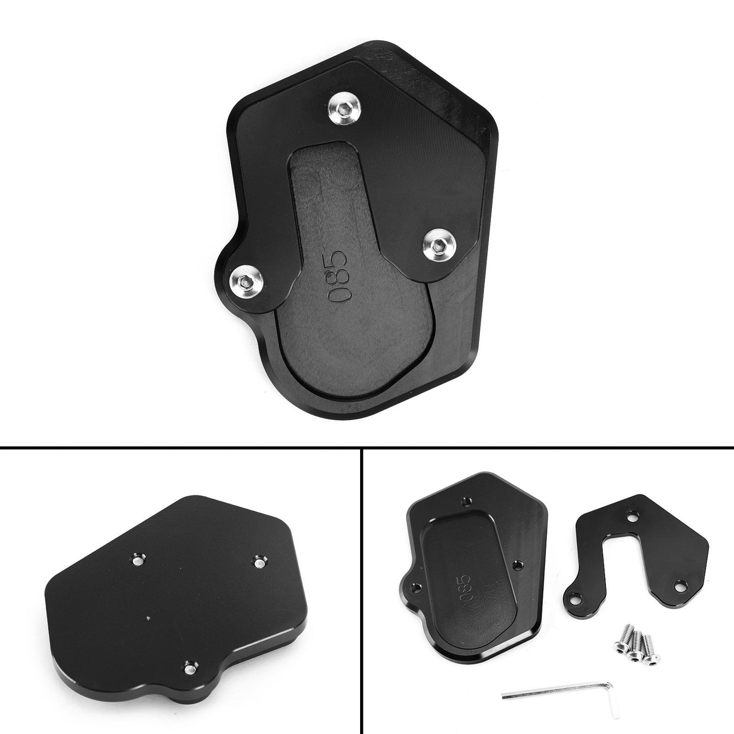 Kickstand Side Stand Extension Pad Fit For BMW F900R 2020 BLK