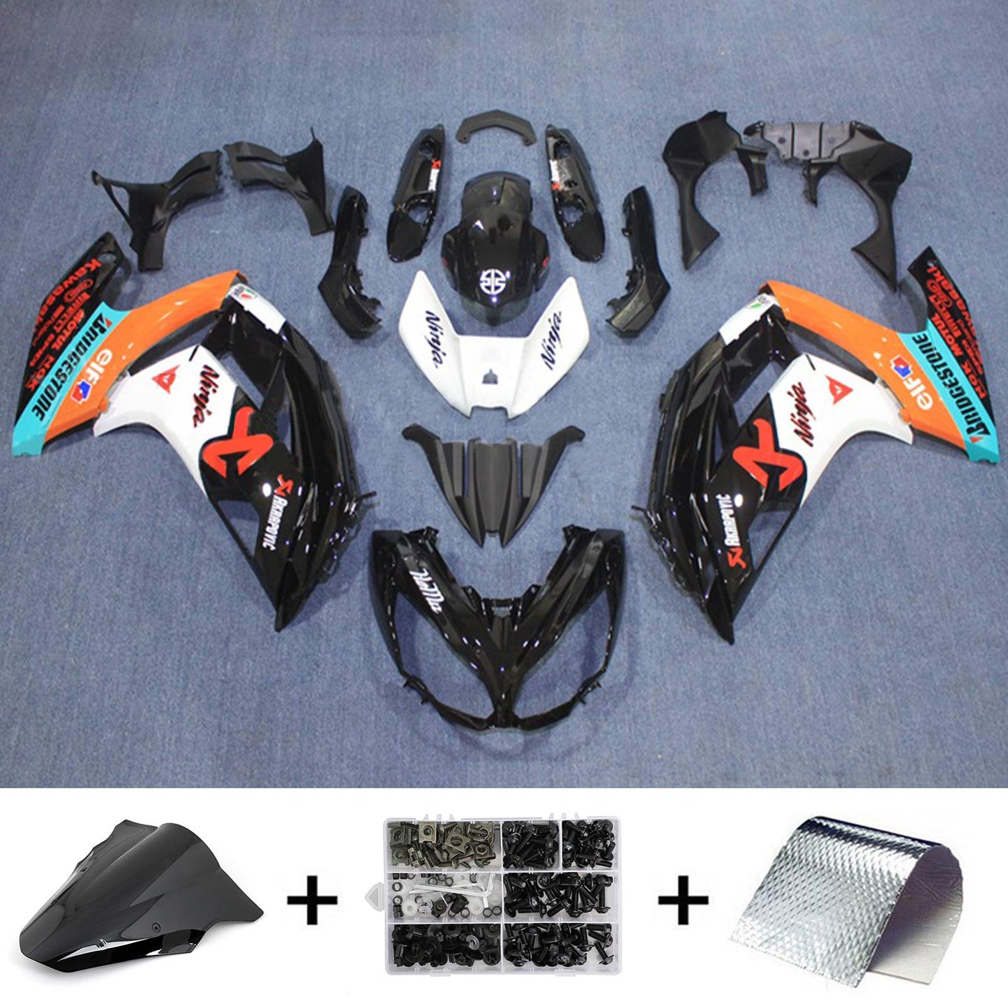 2012-2016 Kawasaki ER6F Ninja650 Amotopart Injection Fairing Kit Bodywork Plastic ABS #123