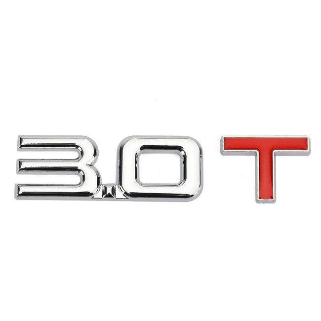 3.0T 3D Metal Emblem Badge Sticker For Audi A3 A4 A5 A6 A7 B6 B7 B8 Q3 Q5 Q7 TT