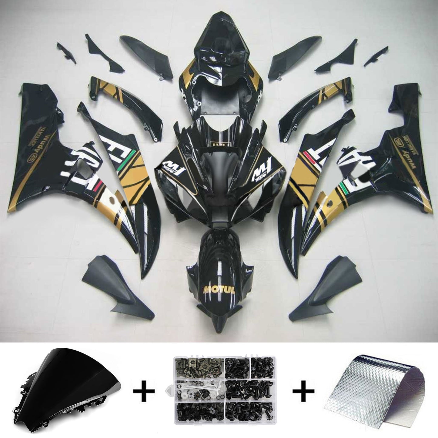 2006-2007 Yamaha YZF 600 R6 Amotopart Injection Fairing Kit Bodywork Plastic ABS #118