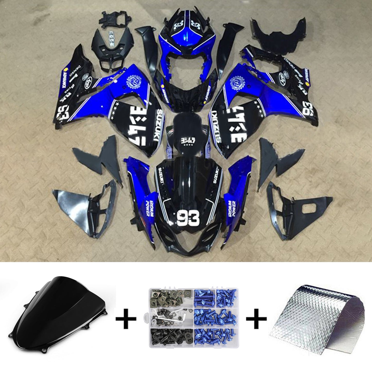 2009-2016 Suzuki GSXR1000 K9 Fairing Kit Bodywork Plastic ABS