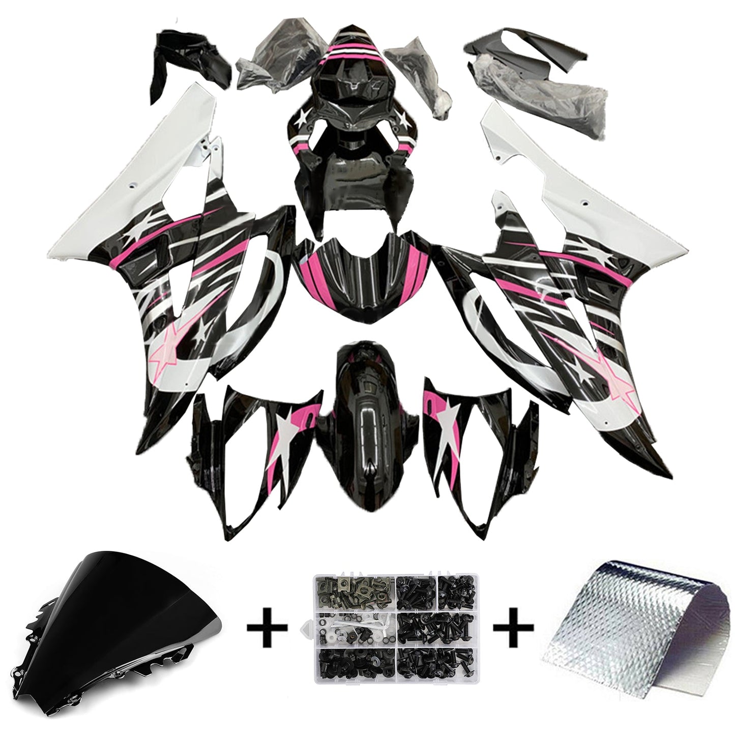 2006-2007 Yamaha YZF 600 R6 Fairing Kit Bodywork Plastic ABS