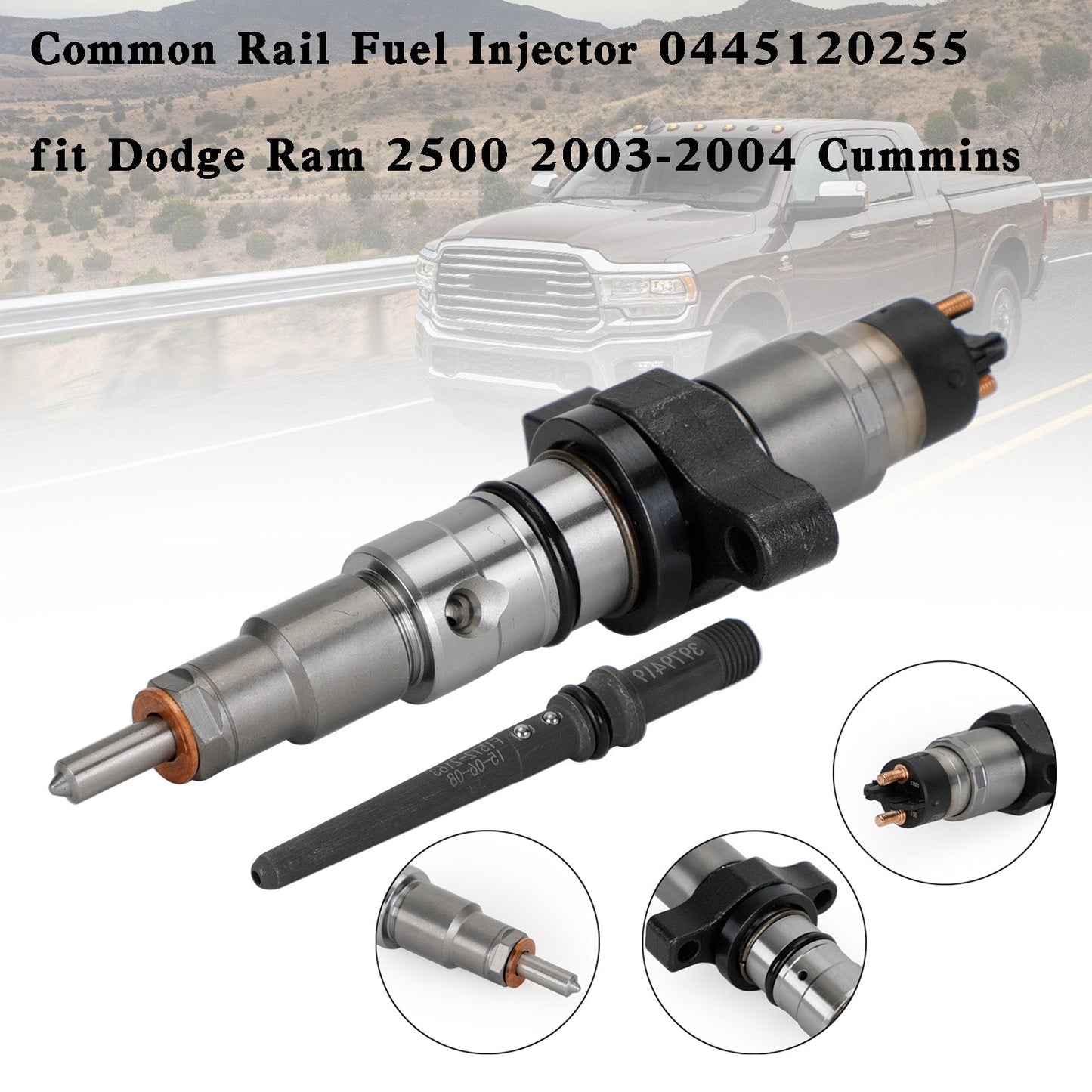 1PCS Common Rail Fuel Injector 0445120255 fit Dodge Ram 2500 2003-2004 Cummins