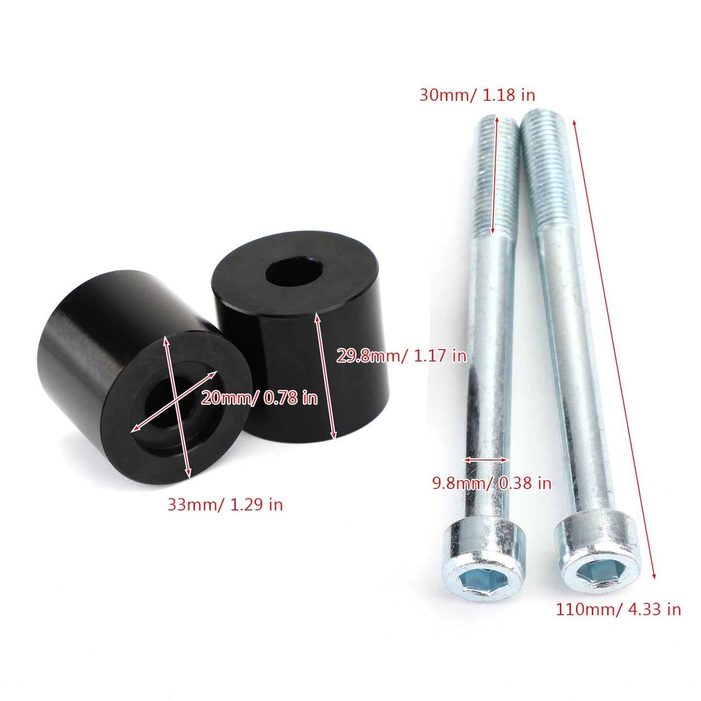 HANDLEBAR Bar Risers 30mm Rise for Ducati Multistrada 1200/S 1260 950/S 10-19 BK