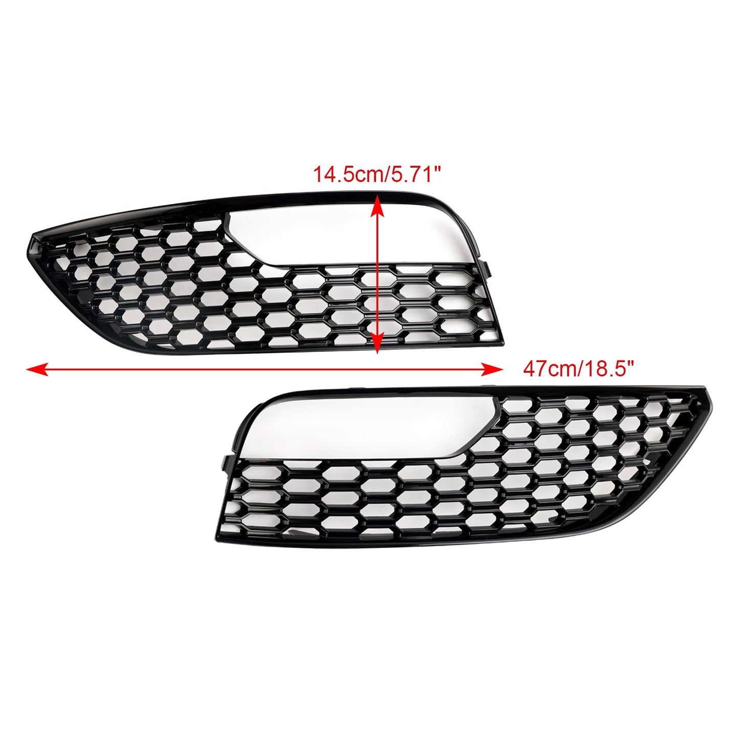 2012-2016 Audi A3 S3 Mesh Front Bumper Fog Light Surround Cover Grille 2PCS