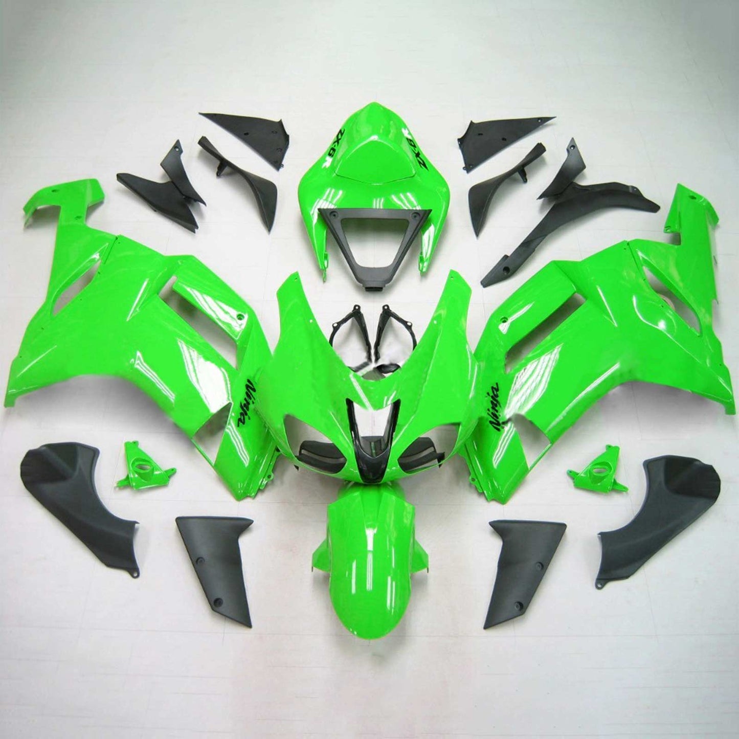 2007-2008 Kawasaki ZX6R 636 Amotopart Injection Fairing Kit Bodywork Plastic ABS #122