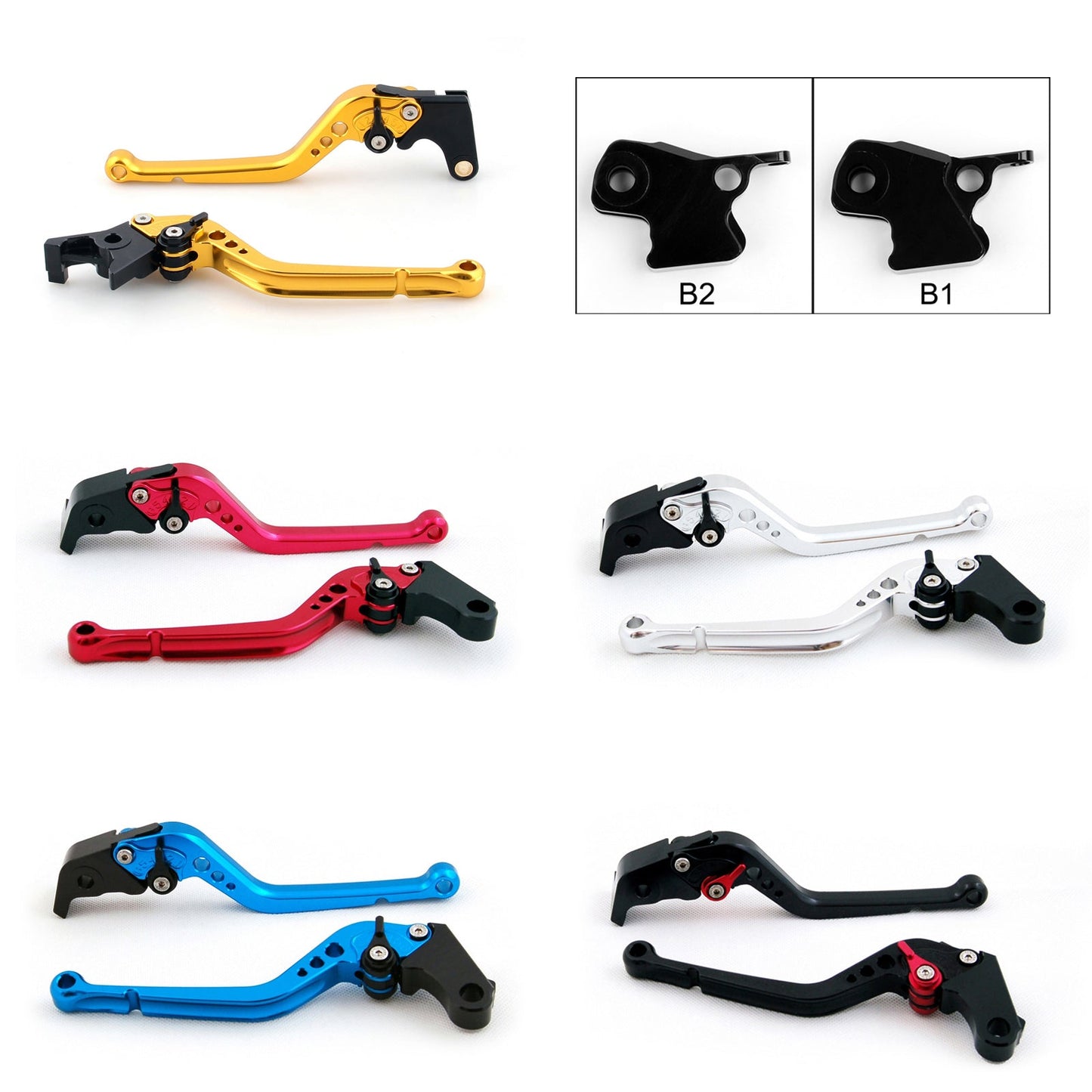 Long Brake Clutch Levers For BMW K1600 K 1200 1300 S/R/GT R1200R/S/GS Black