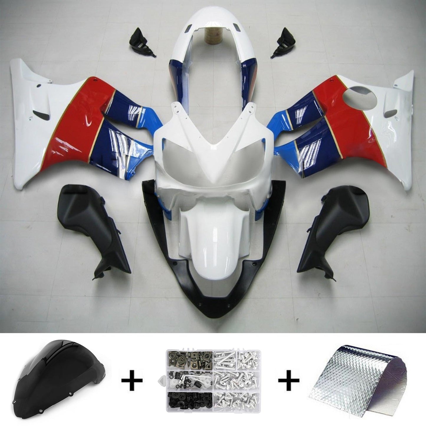 2004-2007 Honda CBR600 F4i Amotopart Injection Fairing Kit Bodywork Plastic ABS #132