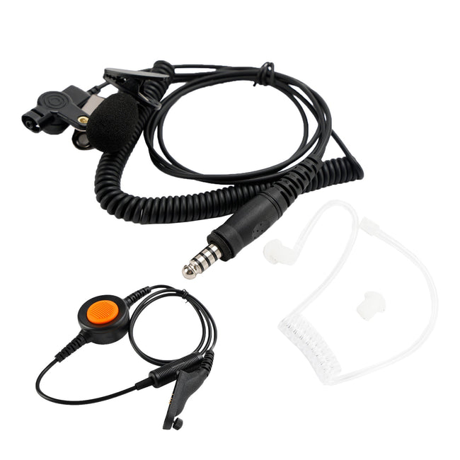 For DP3400 DP3600 APX4000 6-Pin U94 PTT 7.1-A3 Transparent Tube Headset with Mic