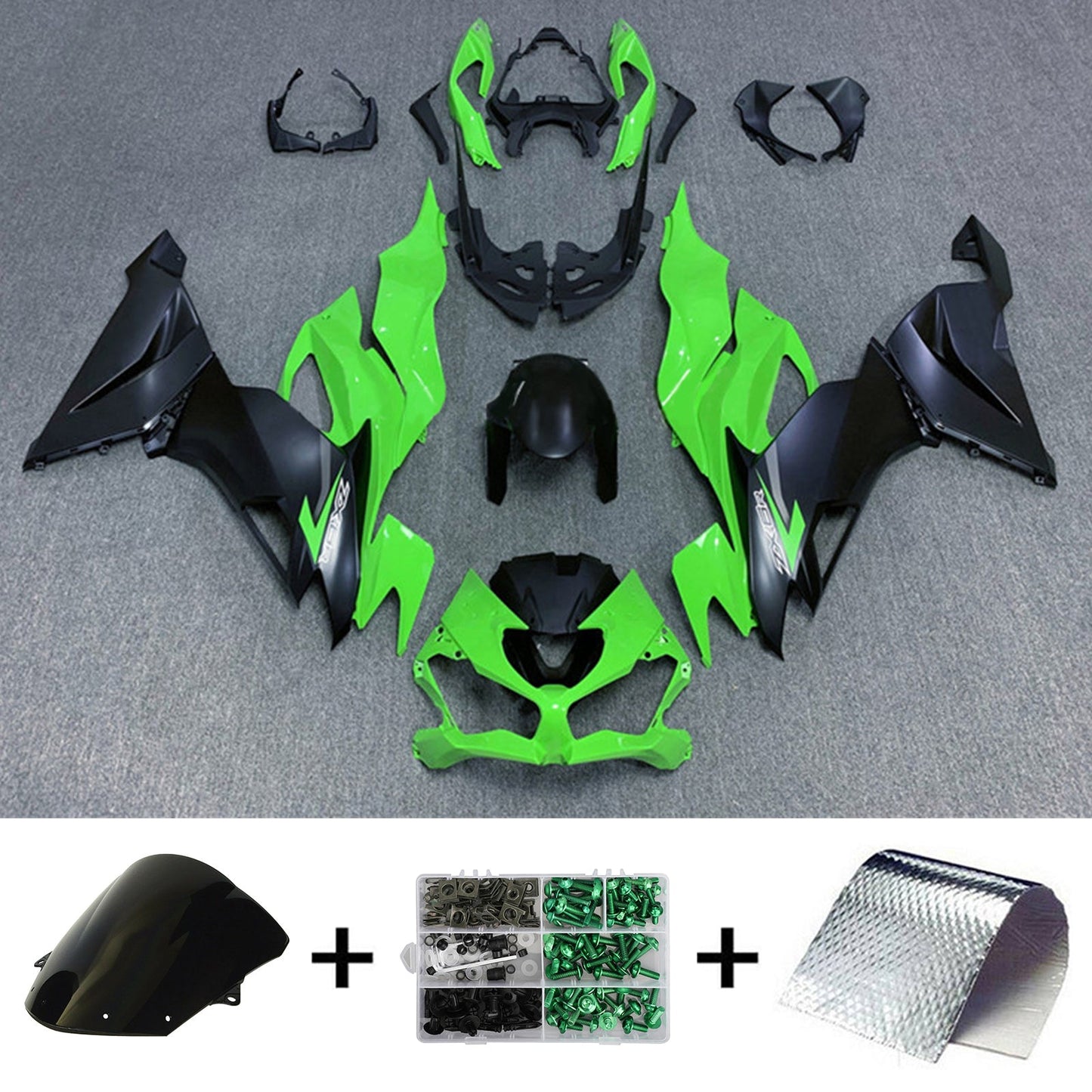 2019-2022 Kawasaki ZX6R Amotopart Injection Fairing Kit Bodywork Plastic ABS #108