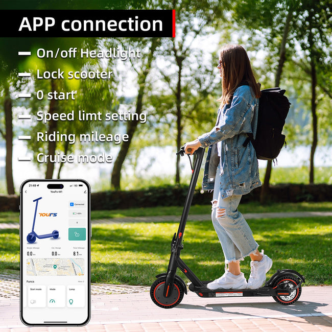 8.5" Folding Electric Scooter With app 350W 35KM Range 25km/h City Commute