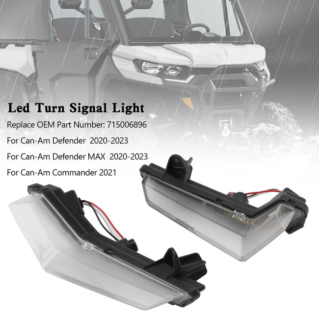 Can-Am Defender Max 2020-2023 LED Front Turn Signals Light Daytime Running