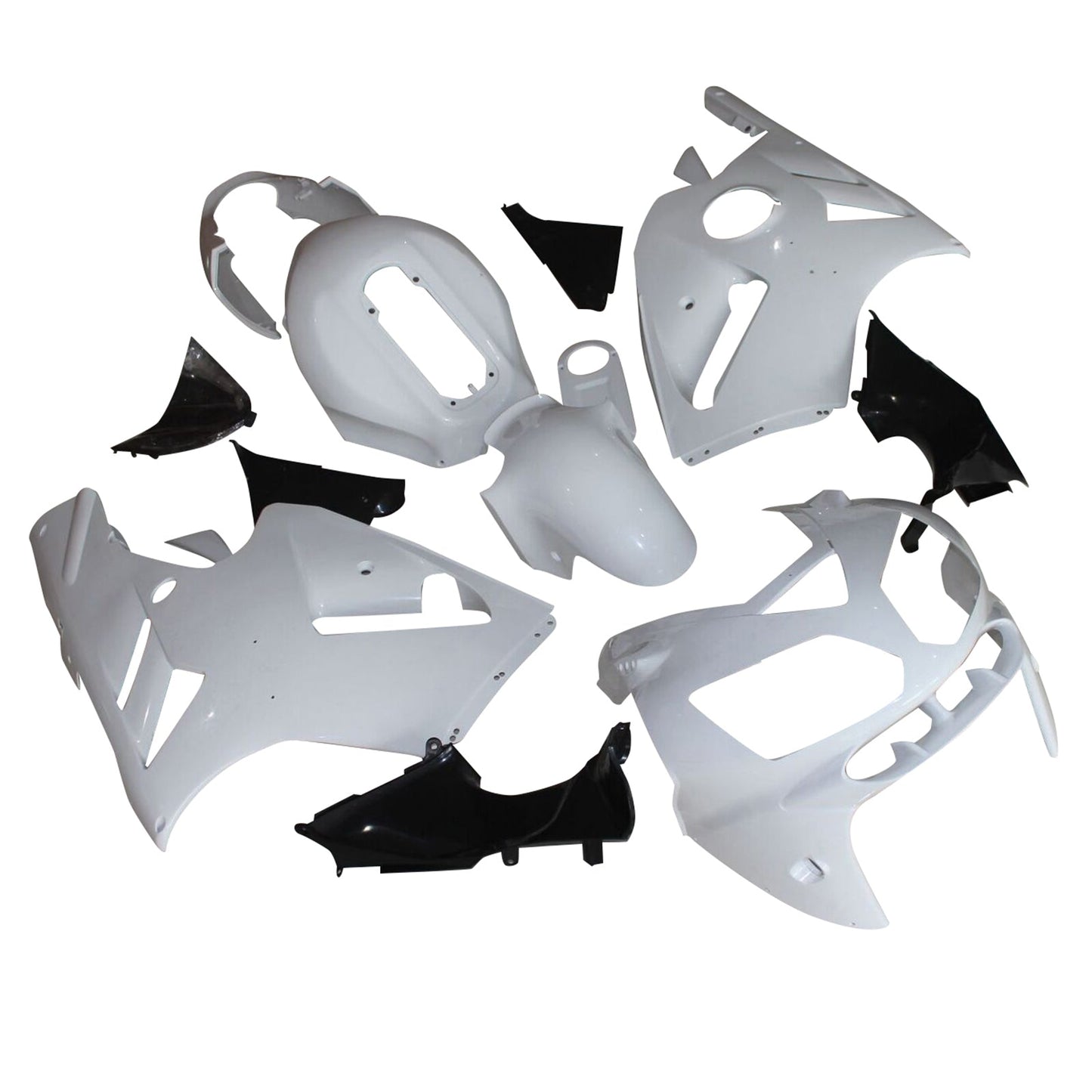 Amotopart Kawasaki ZX12R 2002-2005 Fairing Injection Molding Unpainted