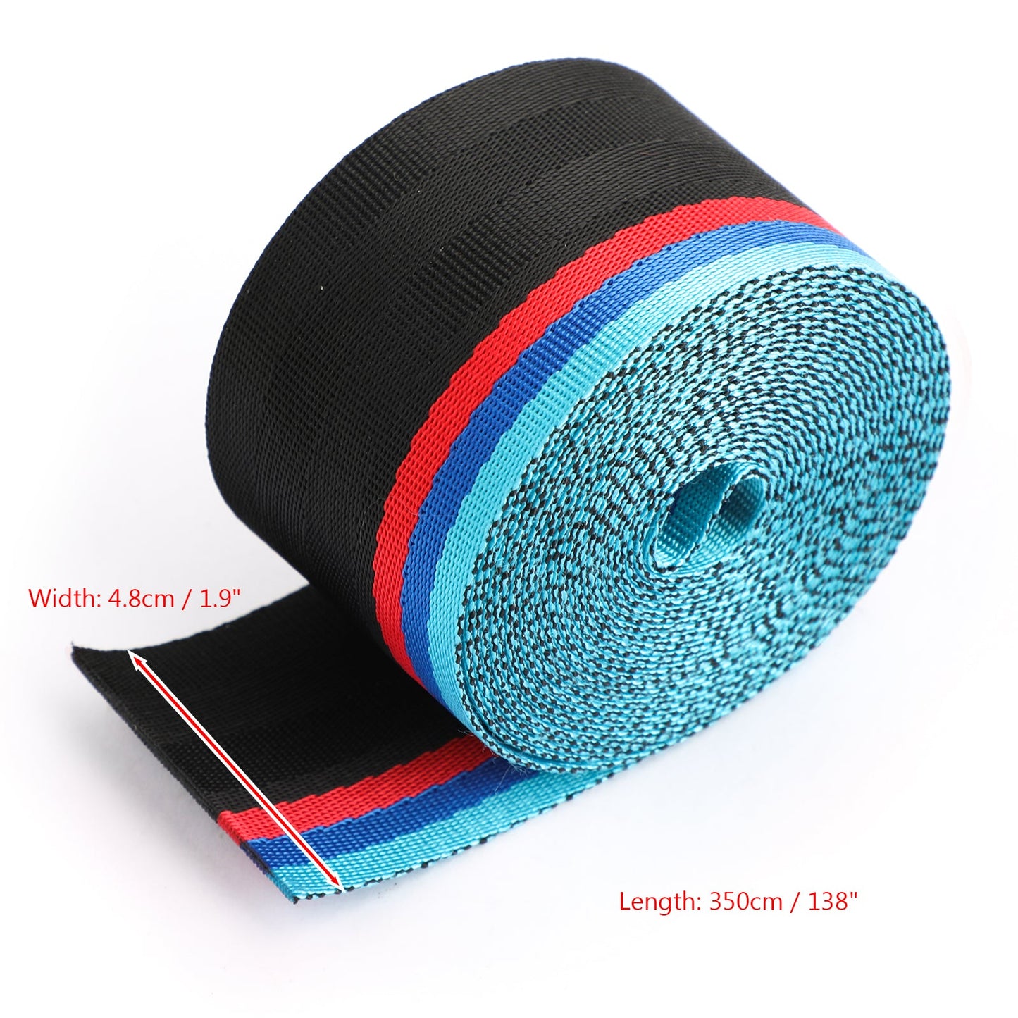 Car Seat Belt Webbing Polyester Seat Lap Retractable Nylon Safety Strap 3.5M